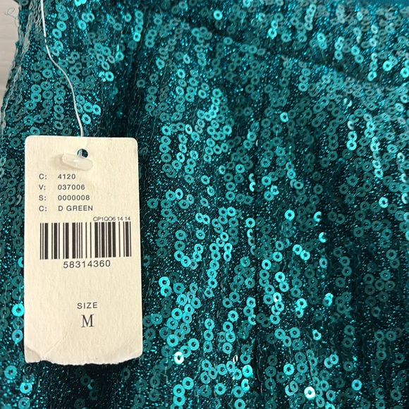 Maeve Anthropologie Alicia Sequin Midi Skirt Turquoise - Size M - Picture 10 of 10